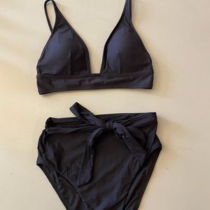 J. Crew High waist bikini in Black